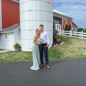 Olive green bridesmaid dress